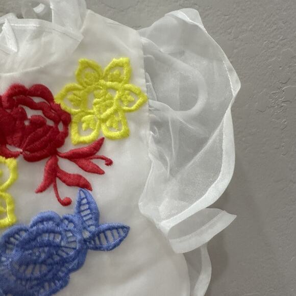 Janie and Jack Embroidered Floral Ruffle Shirt - Picture 3 of 10